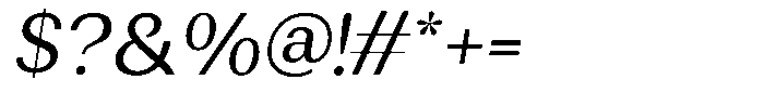 Rundale Italic Font OTHER CHARS