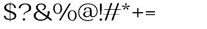 Rundale Light Expanded Font OTHER CHARS