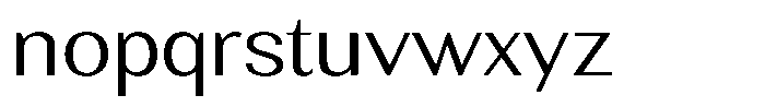 Rundale Light Expanded Font LOWERCASE