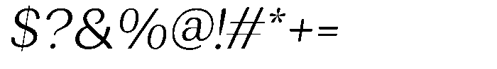 Rundale Light Italic Font OTHER CHARS