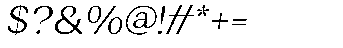 Rundale Light Sem Exp Italic Font OTHER CHARS