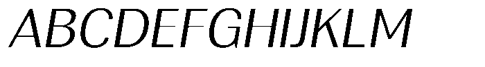 Rundale Light Sem Exp Italic Font UPPERCASE