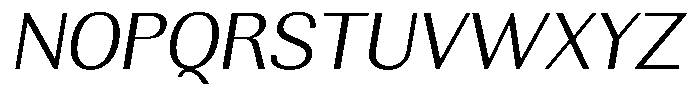 Rundale Light Sem Exp Italic Font UPPERCASE