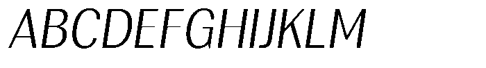 Rundale Light Semi Condensed Italic Font UPPERCASE