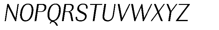 Rundale Light Semi Condensed Italic Font UPPERCASE