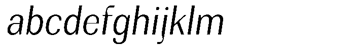 Rundale Light Semi Condensed Italic FONT