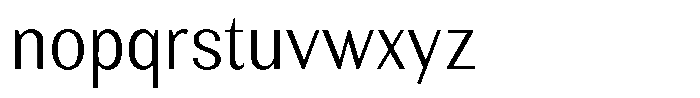Rundale Light Semi Condensed Font LOWERCASE