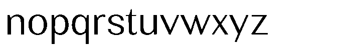 Rundale Light Semi Expanded Font LOWERCASE