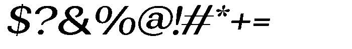 Rundale Medium Expanded Italic Font OTHER CHARS