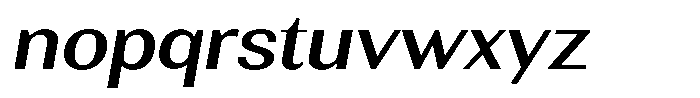Rundale Medium Expanded Italic Font LOWERCASE
