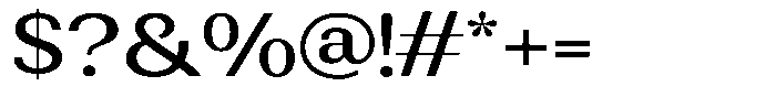 Rundale Medium Expanded Font OTHER CHARS