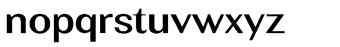 Rundale Medium Expanded Font LOWERCASE
