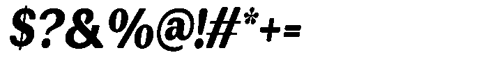 Rundale Round Black Condensed Italic Font OTHER CHARS