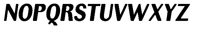 Rundale Round Black Condensed Italic Font UPPERCASE