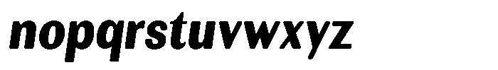 Rundale Round Black Condensed Italic Font LOWERCASE