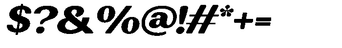 Rundale Round Black Exp Italic Font OTHER CHARS