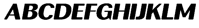 Rundale Round Black Exp Italic Font UPPERCASE