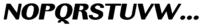 Rundale Round Black Exp Italic Font UPPERCASE