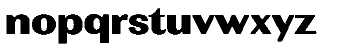 Rundale Round Black Expanded Font LOWERCASE