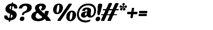 Rundale Round Black Italic Font OTHER CHARS