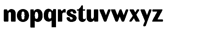 Rundale Round Black Sem Condensed Font LOWERCASE