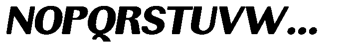 Rundale Round Black Sem Exp Italic Font UPPERCASE