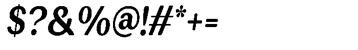 Rundale Round Bold Condensed Italic Font OTHER CHARS