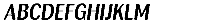 Rundale Round Bold Condensed Italic Font UPPERCASE