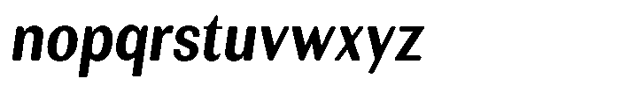 Rundale Round Bold Condensed Italic Font LOWERCASE