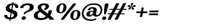 Rundale Round Bold Exp Italic Font OTHER CHARS