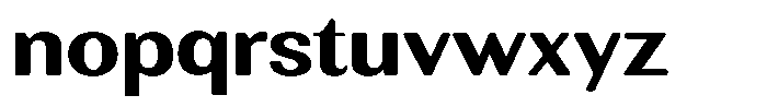 Rundale Round Bold Expanded Font LOWERCASE