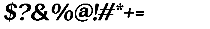 Rundale Round Bold Italic Font OTHER CHARS