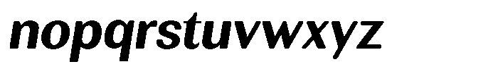 Rundale Round Bold Italic Font LOWERCASE