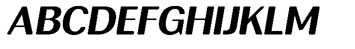 Rundale Round Bold Sem Exp Italic Font UPPERCASE