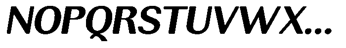 Rundale Round Bold Sem Exp Italic Font UPPERCASE