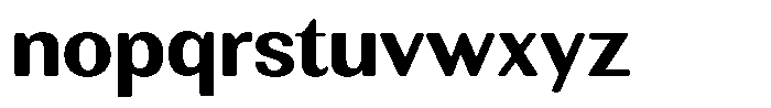 Rundale Round Bold Semi Expanded Font LOWERCASE