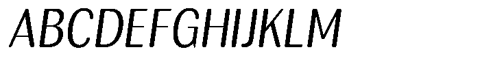 Rundale Round Condensed Italic Font UPPERCASE