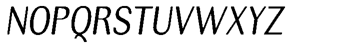 Rundale Round Condensed Italic Font UPPERCASE