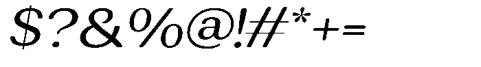 Rundale Round Expanded Italic Font OTHER CHARS