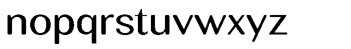 Rundale Round Expanded Font LOWERCASE