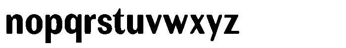 Rundale Round Extra Bold Condensed Font LOWERCASE