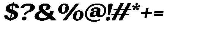 Rundale Round Extra Bold Exp Italic Font OTHER CHARS