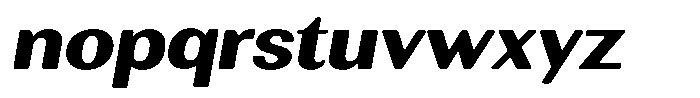 Rundale Round Extra Bold Exp Italic Font LOWERCASE