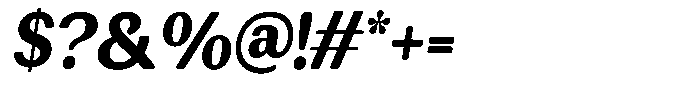 Rundale Round Extra Bold Sem Condensed Italic Font OTHER CHARS