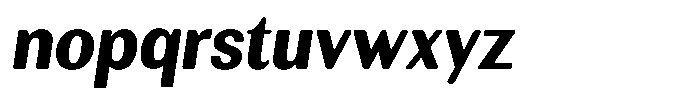 Rundale Round Extra Bold Sem Condensed Italic Font LOWERCASE
