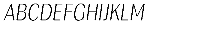 Rundale Round Extra Light Condensed Italic Font UPPERCASE