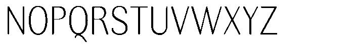 Rundale Round Extra Light Condensed Font UPPERCASE