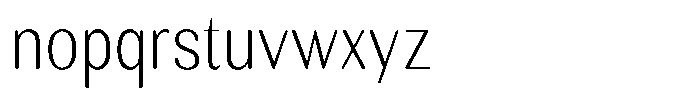Rundale Round Extra Light Condensed Font LOWERCASE