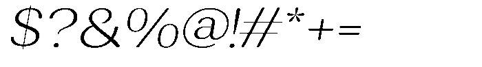Rundale Round Extra Light Exp Italic Font OTHER CHARS