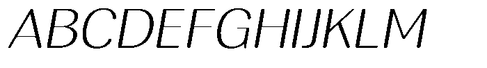 Rundale Round Extra Light Exp Italic Font UPPERCASE